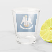Verre A Shot Drapeau d'État de Louisiane (Dos)