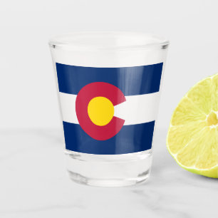 Verre A Shot Drapeau d'Etat du Colorado