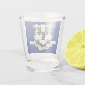 Verre A Shot Drapeau d'État du Connecticut (Dos)