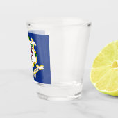 Verre A Shot Drapeau d'État du Connecticut (Droite)