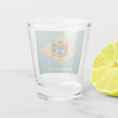 Verre A Shot Drapeau d'État du Delaware (DE, USA) (Dos)