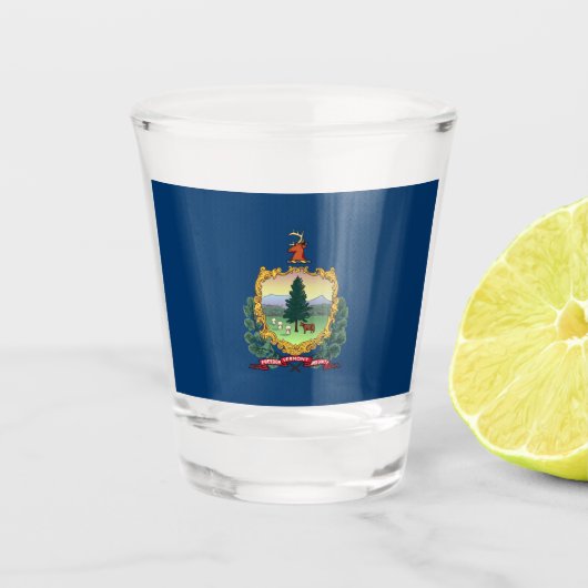 Verre A Shot Drapeau d'État du Vermont (Devant)