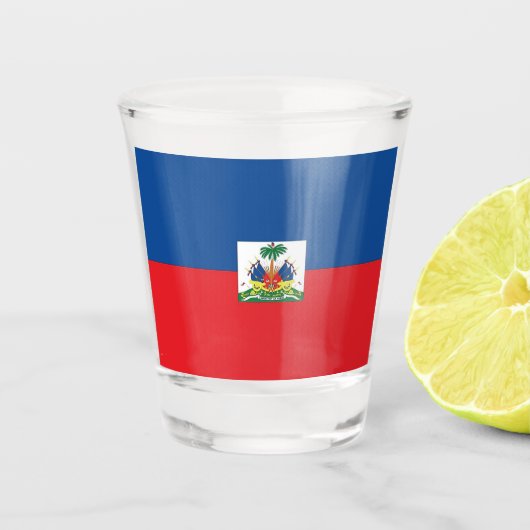 Verre A Shot Drapeau d'Haïti (Devant)