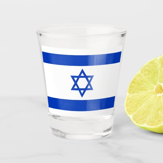 Verre A Shot Drapeau d'Israël (Devant)