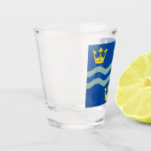 Verre A Shot Drapeau du comté de Cambridgeshire (Gauche)
