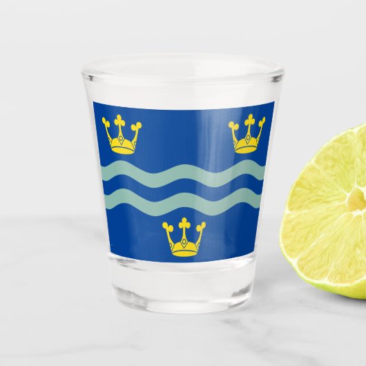 Verre A Shot Drapeau du comté de Cambridgeshire (Devant)