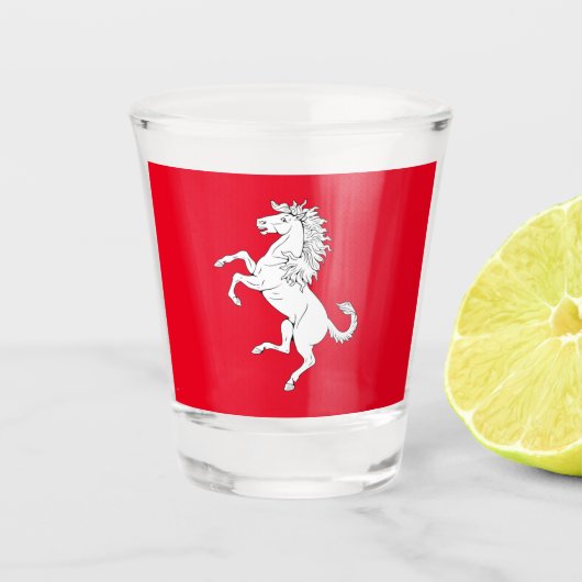 Verre A Shot Drapeau du comté de Kent (Devant)