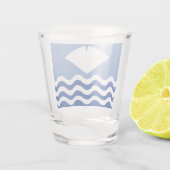 Verre A Shot Drapeau du comté de l'île de Wight (Dos)
