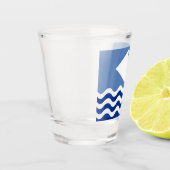 Verre A Shot Drapeau du comté de l'île de Wight (Gauche)