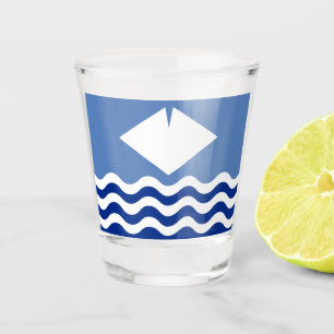 Verre A Shot Drapeau du comté de l'île de Wight