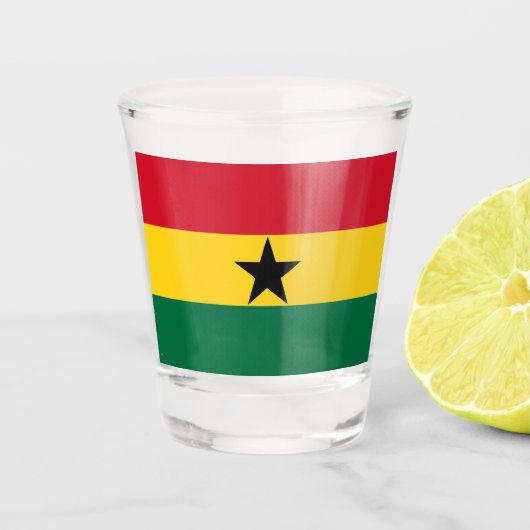 Verre A Shot Drapeau du Ghana (Devant)