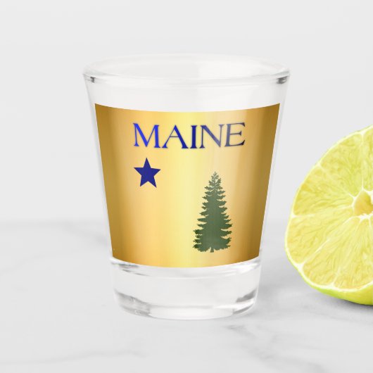 Verre A Shot Drapeau du Maine (1901) (Devant)