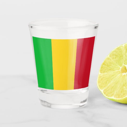 Verre A Shot Drapeau du Mali (Devant)