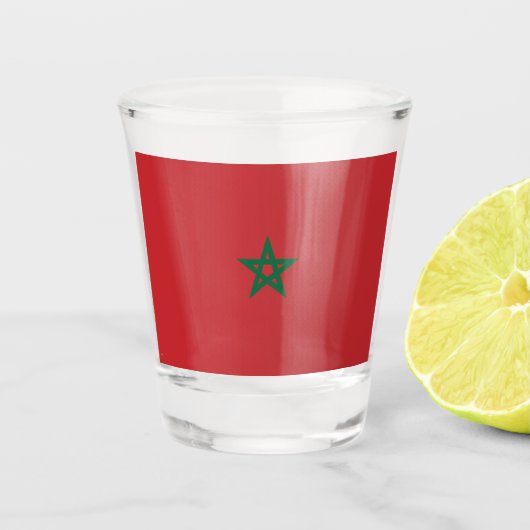 Verre A Shot Drapeau du Maroc (Devant)