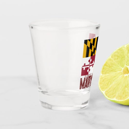 Verre A Shot Drapeau du Maryland (Gauche)