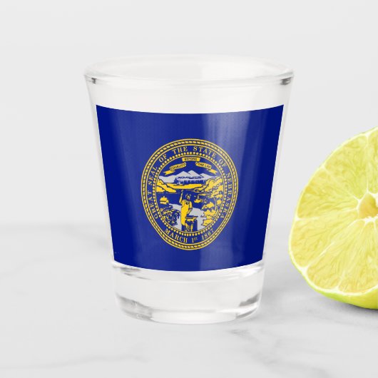 Verre A Shot Drapeau du Nebraska (Devant)