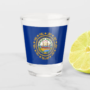 Verre A Shot Drapeau du New Hampshire
