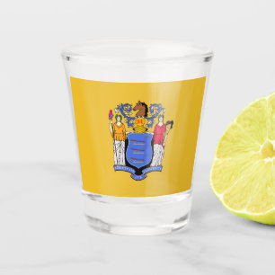 Verre A Shot Drapeau du New Jersey
