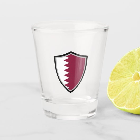 Verre A Shot Drapeau du Qatar (Devant)