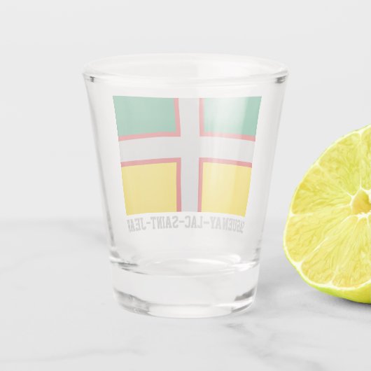 Verre A Shot Drapeau du Saguenay-Lac-Saint-Jean (QUÉBEC) (Dos)