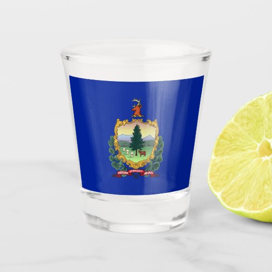 Verre A Shot Drapeau du Vermont (Devant)