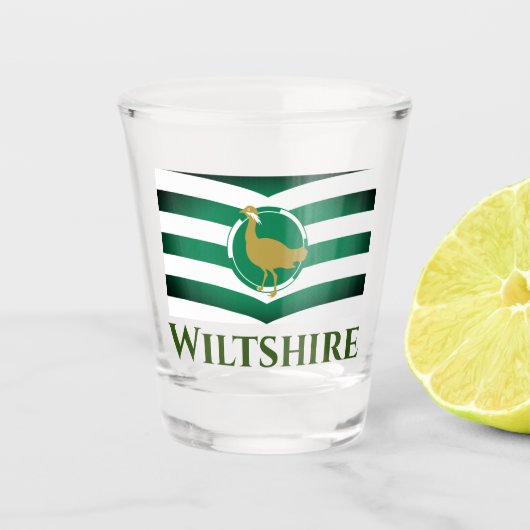 Verre A Shot Drapeau du Wiltshire - ANGLETERRE (Devant)