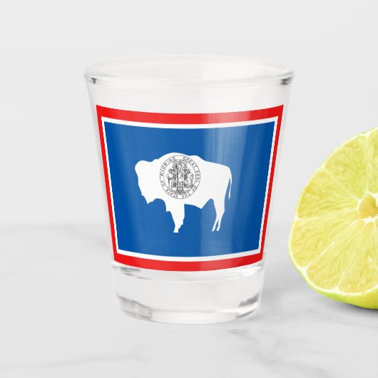 Verre A Shot Drapeau du Wyoming (Devant)