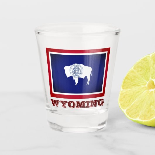 Verre A Shot Drapeau du Wyoming (Devant)