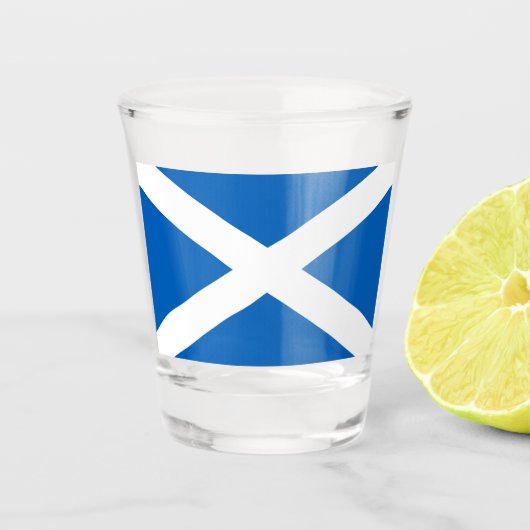 Verre A Shot Drapeau écossais (Saltire) (Drapeau écossais) (Devant)