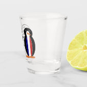 Verre A Shot Drapeau Français Parler de Mme Penguin Personnalis (Droite)