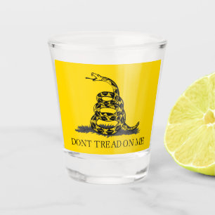 Verre A Shot Drapeau Gadsden jaune classique Ne marchez pas sur