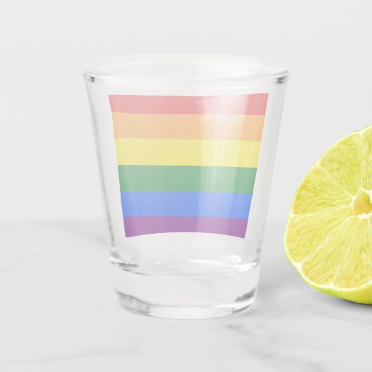 Verre A Shot Drapeau Gay pride arc-en-ciel LGBT (Dos)