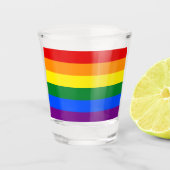 Verre A Shot Drapeau Gay pride arc-en-ciel LGBT (Devant)