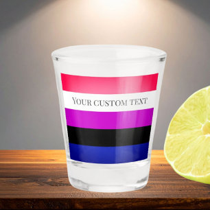 Verre A Shot Drapeau Genderfluide boissons texte personnalisées