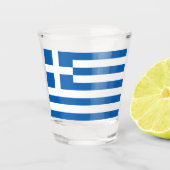 Verre A Shot Drapeau grec (Grèce) (Devant)