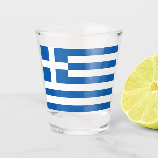 Verre A Shot Drapeau grec (Grèce) (Devant)