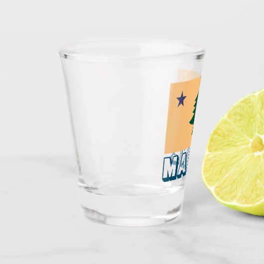 Verre A Shot Drapeau historique du Maine (1901-1909) (Gauche)