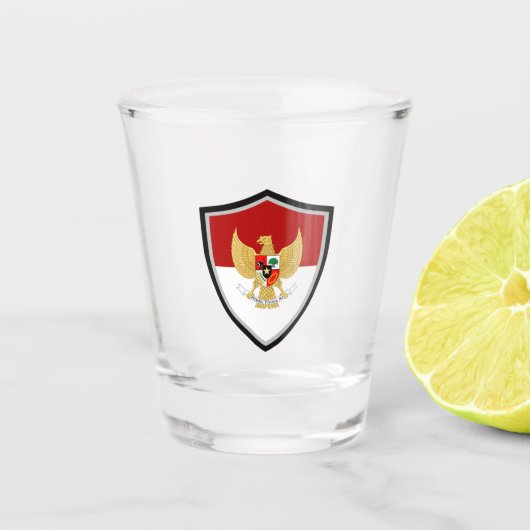 Verre A Shot Drapeau indonésien (Devant)