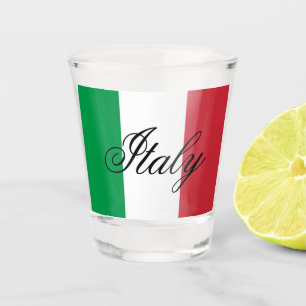 Verre A Shot Drapeau Italie Fierté Italienne Europe Pays