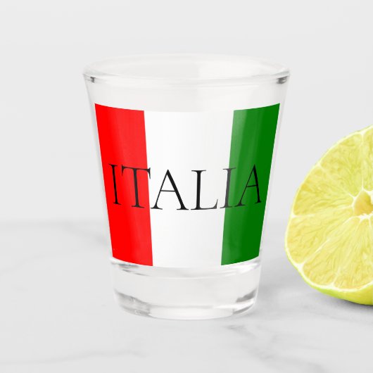 Verre A Shot Drapeau italien grande ITALIE (Devant)