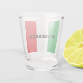 Verre A Shot Drapeau italien simple en gras personnalisé (Dos)