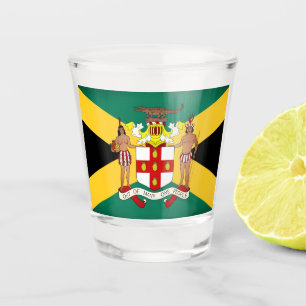 Verre A Shot Drapeau jamaïcain / Armoiries