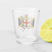 Verre A Shot Drapeau jamaïcain et blason jamaïcain / fête (Dos)