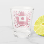 Verre A Shot DRAPEAU JAPONAIS Personnalisé (Dos)