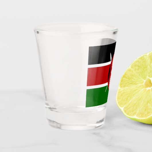 Verre A Shot Drapeau kényan (Kenya) (Gauche)