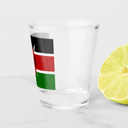 Verre A Shot Drapeau kényan (Kenya) (Droite)