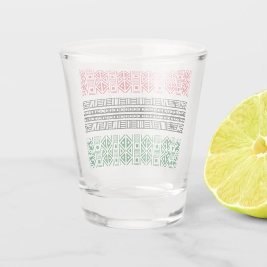 Verre A Shot Drapeau Kwanzaa Motifs (Dos)