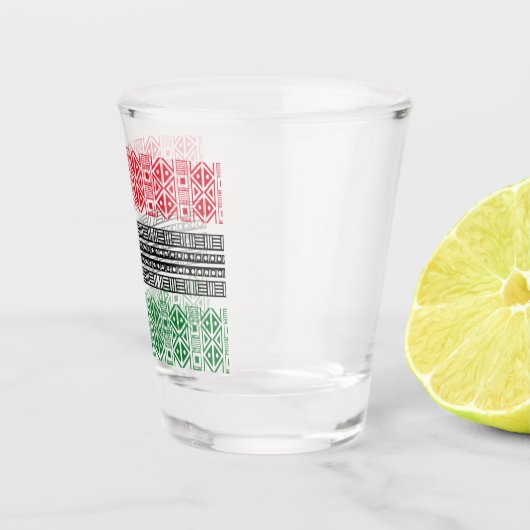 Verre A Shot Drapeau Kwanzaa Motifs (Droite)