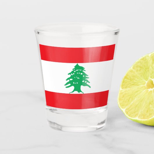 Verre A Shot Drapeau libanais (Drapeau libanais) (Devant)