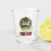 Verre A Shot Drapeau mongol & patriote de la Mongolie / sports (Devant)